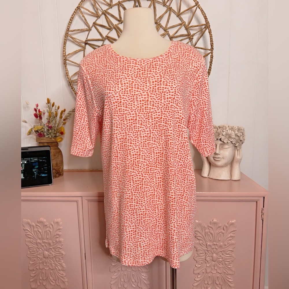 Chico's NWT Coral Geometric Tunic Top‎
